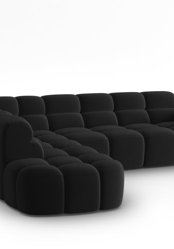 MICADONI  Venstre hjrnesofa i flyel, Lisa, 5 seter, 293x234x77