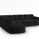 MICADONI  Venstre hjrnesofa i flyel, Lisa, 5 seter, 293x234x77