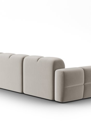 MICADONI  Venstre hjrnesofa i flyel, Lisa, 4 seter, 310x170x77