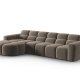 MICADONI  Venstre hjrnesofa i flyel, Lisa, 4 seter, 310x170x77