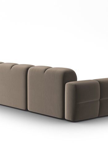 MICADONI  Venstre hjrnesofa i flyel, Lisa, 4 seter, 310x170x77