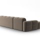 MICADONI  Venstre hjrnesofa i flyel, Lisa, 4 seter, 310x170x77