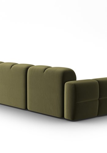MICADONI  Venstre hjrnesofa i flyel, Lisa, 4 seter, 310x170x77
