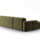 MICADONI  Venstre hjrnesofa i flyel, Lisa, 4 seter, 310x170x77