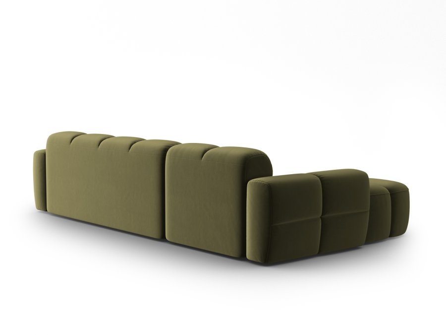 MICADONI  Venstre hjrnesofa i flyel, Lisa, 4 seter, 310x170x77