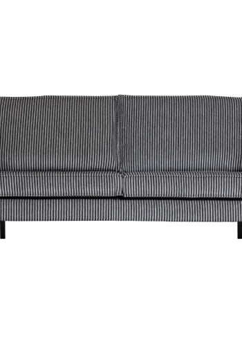 WOOOD RODEO 2,5-sits soffa med ränder, svart/gr