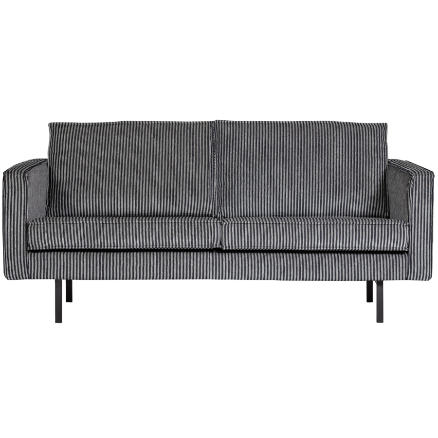 WOOOD RODEO 2,5-sits soffa med ränder, svart/gr