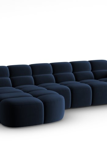 MICADONI  Venstre hjrnesofa i flyel, Lisa, 4 seter, 310x170x77