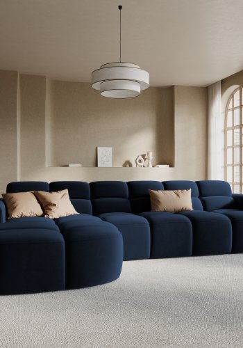 MICADONI  Venstre hjrnesofa i flyel, Lisa, 4 seter, 310x170x77