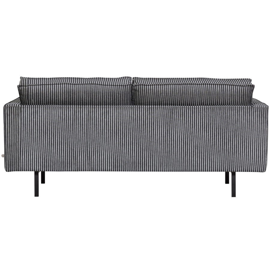 WOOOD RODEO 2,5-sits soffa med ränder, svart/gr