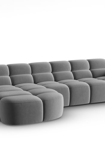 MICADONI  Venstre hjrnesofa i flyel, Lisa, 4 seter, 310x170x77