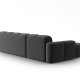 MICADONI  Venstre hjrnesofa i flyel, Lisa, 4 seter, 310x170x77
