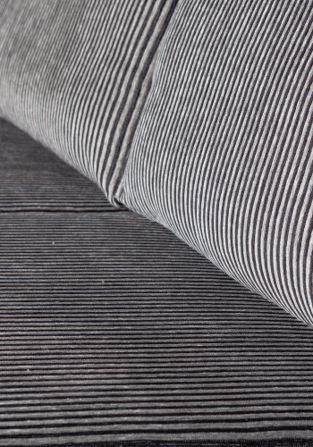 WOOOD RODEO 2,5-sits soffa med ränder, svart/gr