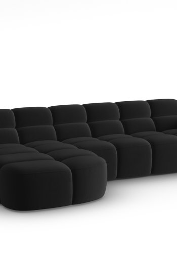 MICADONI  Venstre hjrnesofa i flyel, Lisa, 4 seter, 310x170x77