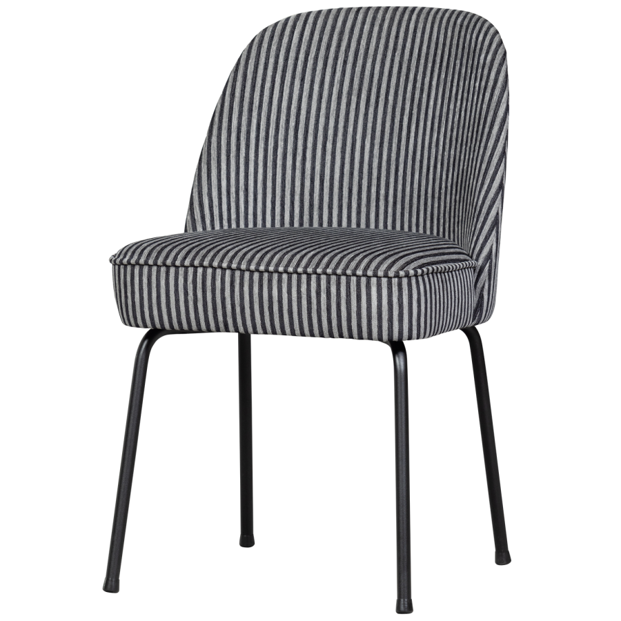 WOOOD VOGUE SPISESTOL STRIPER SVART/GR