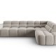 MICADONI  Hjrnesofa i flyel, Lisa, 5 seter, 293x234x77