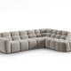 MICADONI  Hjrnesofa i flyel, Lisa, 5 seter, 293x234x77