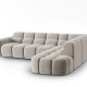 MICADONI  Hjrnesofa i flyel, Lisa, 5 seter, 293x234x77
