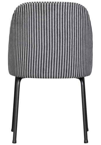 WOOOD VOGUE SPISESTOL STRIPER SVART/GR