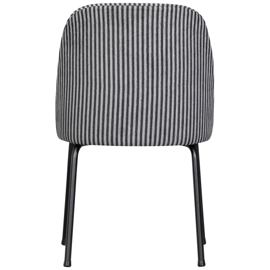 WOOOD VOGUE SPISESTOL STRIPER SVART/GR