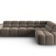 MICADONI  Hjrnesofa i flyel, Lisa, 5 seter, 293x234x77