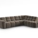 MICADONI  Hjrnesofa i flyel, Lisa, 5 seter, 293x234x77