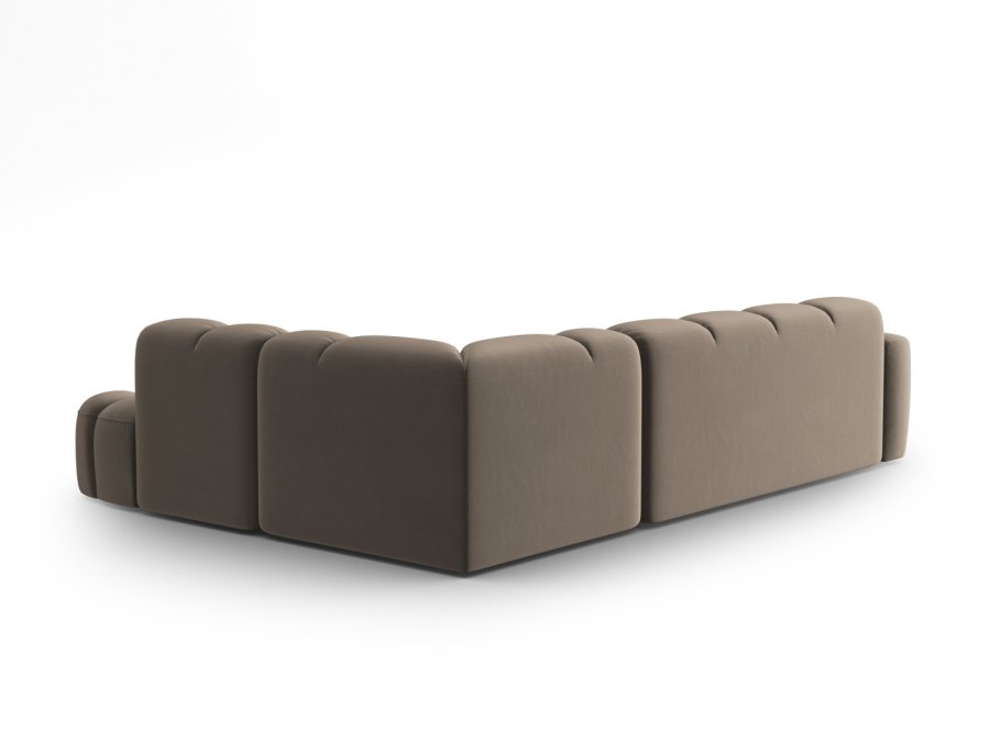 MICADONI  Hjrnesofa i flyel, Lisa, 5 seter, 293x234x77