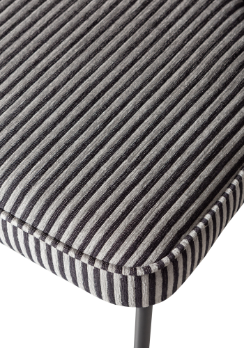 WOOOD VOGUE SPISESTOL STRIPER SVART/GR