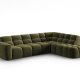 MICADONI  Hjrnesofa i flyel, Lisa, 5 seter, 293x234x77