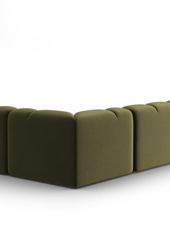 MICADONI  Hjrnesofa i flyel, Lisa, 5 seter, 293x234x77