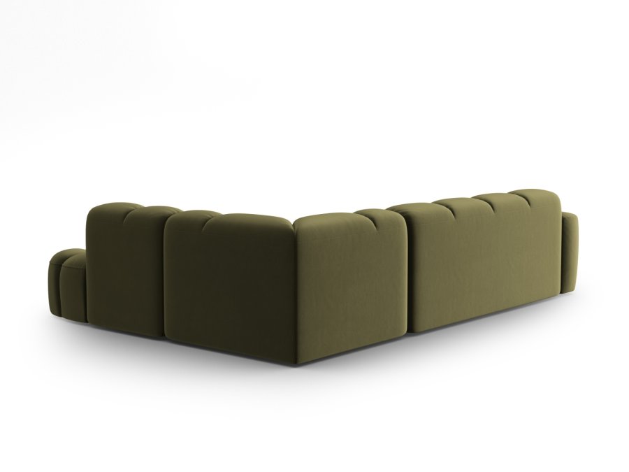 MICADONI  Hjrnesofa i flyel, Lisa, 5 seter, 293x234x77