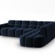 MICADONI  Hjrnesofa i flyel, Lisa, 5 seter, 293x234x77