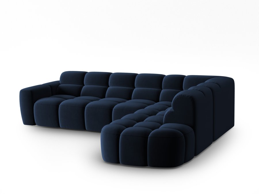 MICADONI  Hjrnesofa i flyel, Lisa, 5 seter, 293x234x77