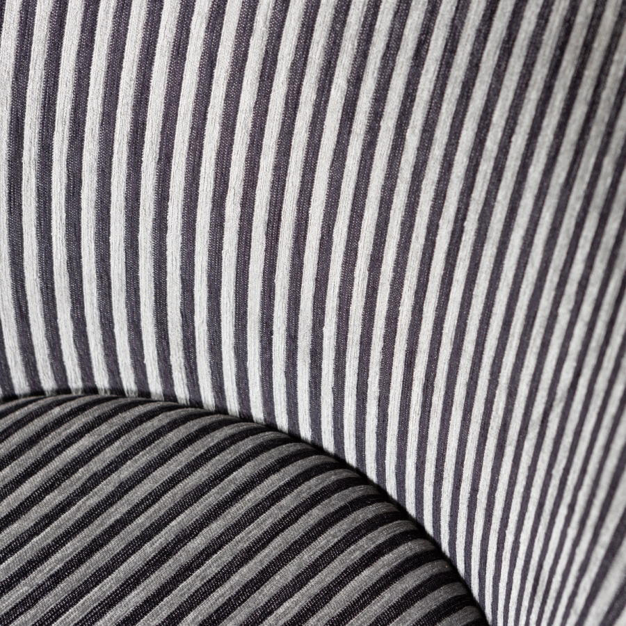 WOOOD VOGUE SPISESTOL STRIPER SVART/GR