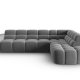 MICADONI  Hjrnesofa i flyel, Lisa, 5 seter, 293x234x77