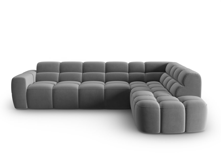 MICADONI  Hjrnesofa i flyel, Lisa, 5 seter, 293x234x77