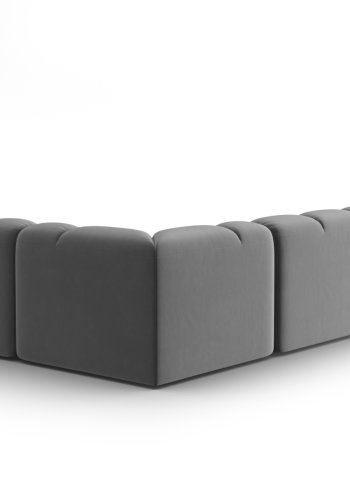 MICADONI  Hjrnesofa i flyel, Lisa, 5 seter, 293x234x77