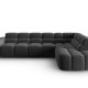 MICADONI  Hjrnesofa i flyel, Lisa, 5 seter, 293x234x77