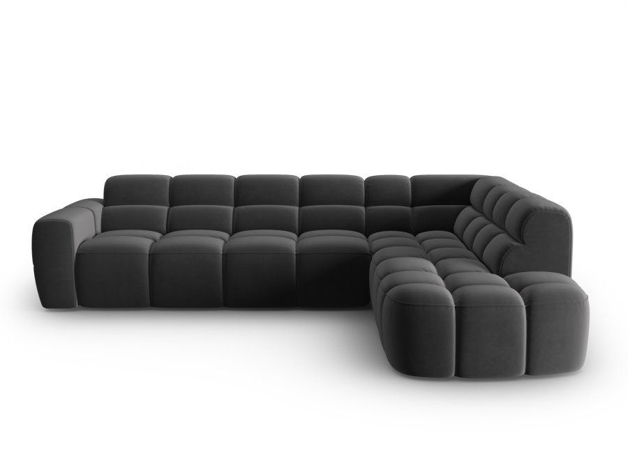 MICADONI  Hjrnesofa i flyel, Lisa, 5 seter, 293x234x77