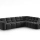 MICADONI  Hjrnesofa i flyel, Lisa, 5 seter, 293x234x77