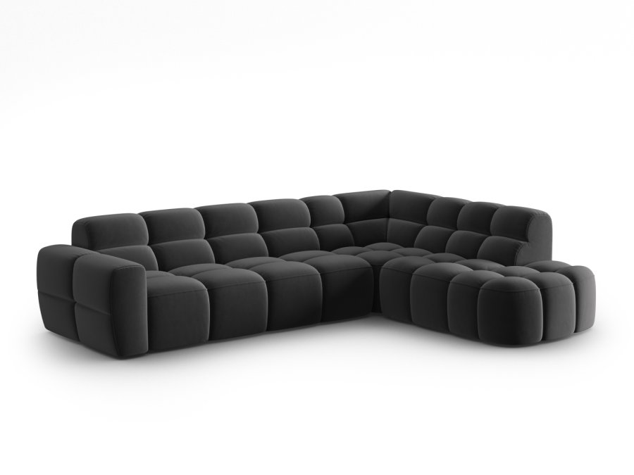 MICADONI  Hjrnesofa i flyel, Lisa, 5 seter, 293x234x77