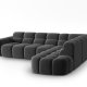MICADONI  Hjrnesofa i flyel, Lisa, 5 seter, 293x234x77