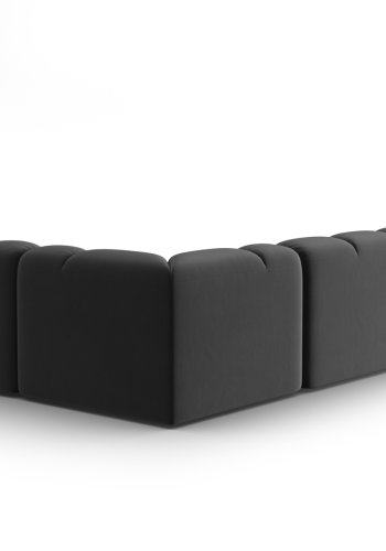 MICADONI  Hjrnesofa i flyel, Lisa, 5 seter, 293x234x77