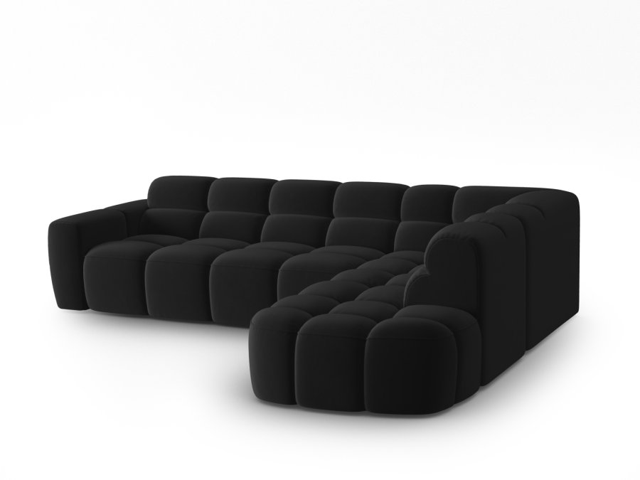 MICADONI  Hjrnesofa i flyel, Lisa, 5 seter, 293x234x77