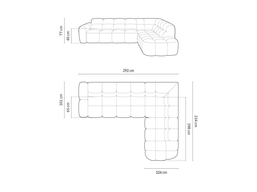 MICADONI  Hyresofa, Lisa, 5 seter, 293x234x77