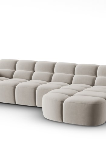 MICADONI  Hjrnesofa i flyel, Lisa, 4 seter, 310x170x77