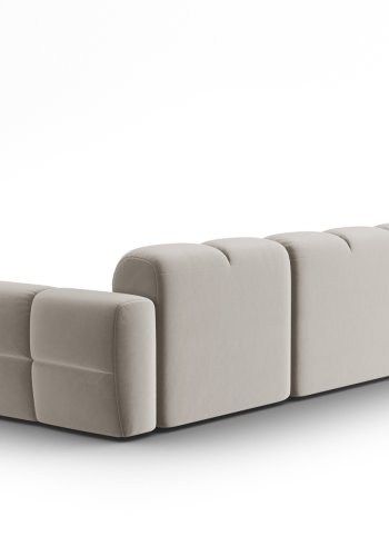 MICADONI  Hjrnesofa i flyel, Lisa, 4 seter, 310x170x77