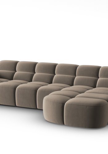 MICADONI  Hjrnesofa i flyel, Lisa, 4 seter, 310x170x77