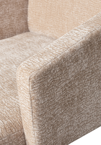 WOOOD MOUNT SPISESTOL MED ARMLEN 3D CHENILLE SAND