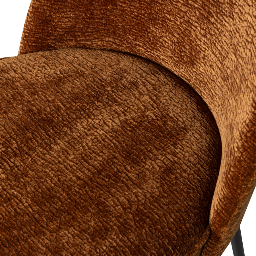 WOOOD VOGUE SPISESTOL 3D CHENILLE MEDIUM BRUN